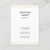 Carte De Visite Design moderne simple Creative Professional Gold (Devant)