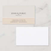 Carte De Visite Design moderne simple élégant Harmonie des couleur (Devant / Derrière)