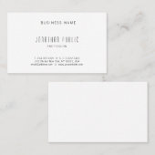 Carte De Visite Design moderne simple Professionnel Modèle élégant (Devant / Derrière)