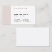 Carte De Visite Design moderne simple Sophistiqué Propre Design te (Devant / Derrière)