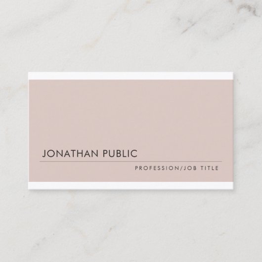 Carte De Visite Design moderne sophistiqué Cool professionnel Luxe (Devant)