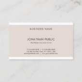 Carte De Visite Design moderne sophistiqué Cool professionnel Luxe (Dos)