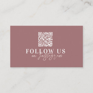 Carte De Visite Design moderne Suivez-nous Instagram Blush élégant