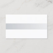 Carte De Visite Design moderne tendance Belle Nettoyée Silver Blan (Dos)