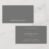 Carte De Visite Design moderne tendance design créatif Simple prof (Devant / Derrière)