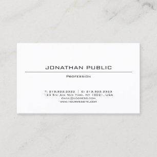 Carte De Visite Design moderne tendance Élégant Plain minimaliste