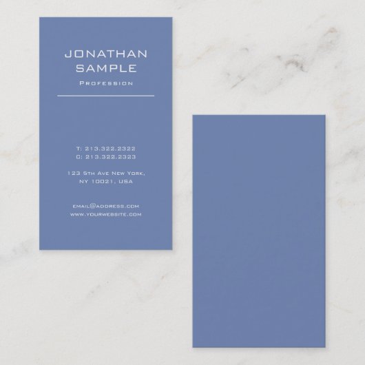 Carte De Visite Design moderne tendance Elégant Simple Luxe simple (Devant / Derrière)