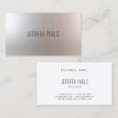 Carte De Visite Design moderne tendance Professional Glam Plain (Devant / Derrière)