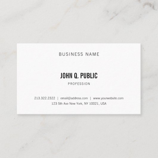 Carte De Visite Design moderne tendance Simple élégant Design prof (Devant)