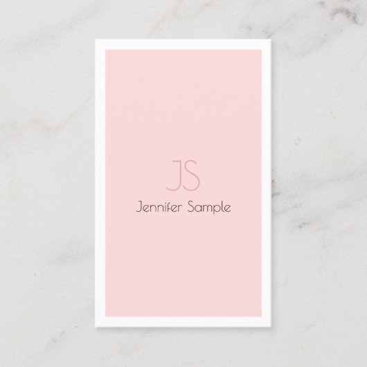 Carte De Visite Design Monogramme élégant Sleek Simple Professiona (Devant)