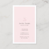 Carte De Visite Design Monogramme élégant Sleek Simple Professiona (Dos)