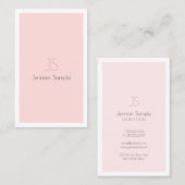 Carte De Visite Design Monogramme élégant Sleek Simple Professiona (Devant / Derrière)