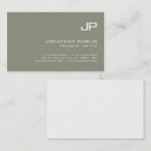 Carte De Visite Design monographique élégant et professionnel Mode (Devant / Derrière)