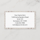Carte De Visite Design Motif en mandala beige et taupe (Dos)