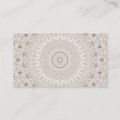Carte De Visite Design Motif en mandala beige et taupe (Devant)