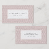 Carte De Visite Design Motif japonais rose Conception moderne Maqu (Devant / Derrière)