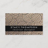 Carte De Visite Design Motif moderne Swirl (Devant)