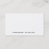 Carte De Visite Design musicien JAZZ (Dos)