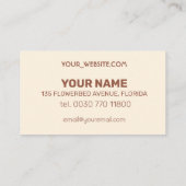 Carte De Visite Design naturel feuille d'érable d'automne (Dos)