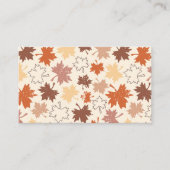 Carte De Visite Design naturel feuille d'érable d'automne (Devant)