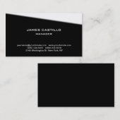 Carte De Visite Design noir blanc Unique Moderne Professionnel (Devant / Derrière)
