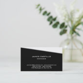 Carte De Visite Design noir blanc Unique Moderne Professionnel (Debout devant)