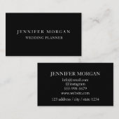 Carte De Visite Design noir votre propre standard professionnel (Devant / Derrière)