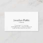 Carte De Visite Design Nostalgique Classique Design Calligraphique (Devant)