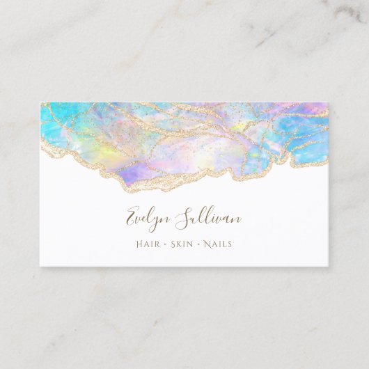 carte de visite design opal pastel (Devant)