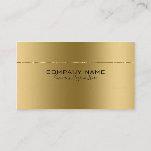 Carte De Visite Design Or Métallurgique Simple Faux brillant (Devant)