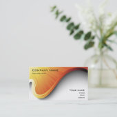 carte de visite design orange (Debout devant)
