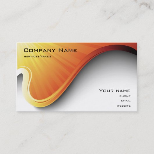 carte de visite design orange (Devant)