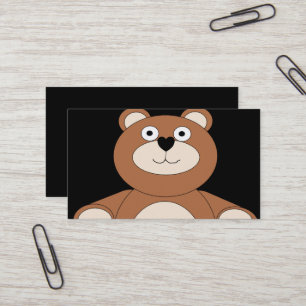 Carte de visite design ours en peluche