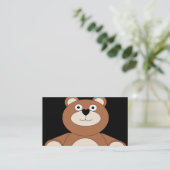 Carte de visite design ours en peluche (Debout devant)