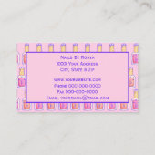 Carte De Visite Design polonais à ongles roses et corail (Dos)