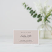 Carte De Visite Design Professionnel Beige Moderne Script Simple (Debout devant)