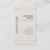 Carte De Visite Design professionnel chic élégant moderne Plain Lu (Devant)