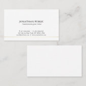 Carte De Visite Design professionnel chic moderne élégant sobre (Devant / Derrière)