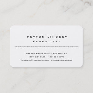 Carte De Visite Design professionnel classique élégant minimaliste