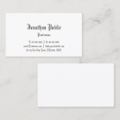 Carte De Visite Design professionnel créatif classique nostalgique (Devant / Derrière)