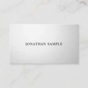 Carte De Visite Design professionnel créatif Silver Plain tendance