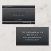 Carte De Visite Design professionnel élégant cheveux moderne styli (Devant / Derrière)