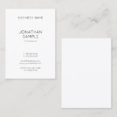 Carte De Visite Design professionnel élégant Design moderne simple (Devant / Derrière)