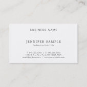 Carte De Visite Design professionnel élégant Design moderne simple (Dos)