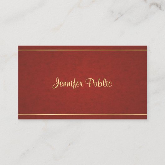 Carte De Visite Design professionnel élégant Premium épais luxe (Devant)