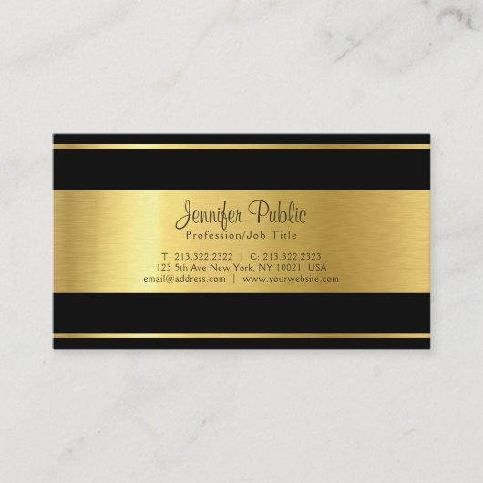 Carte De Visite Design professionnel élégant Premium Silk Luxe (Devant)