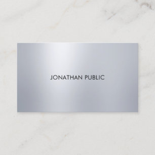 Carte De Visite Design professionnel élégant Silver Look Moderne T