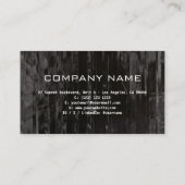 Carte De Visite Design professionnel en bois noir Code QR moderne (Dos)