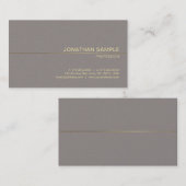 Carte De Visite Design professionnel Glamor Moderne Plain Luxe (Devant / Derrière)