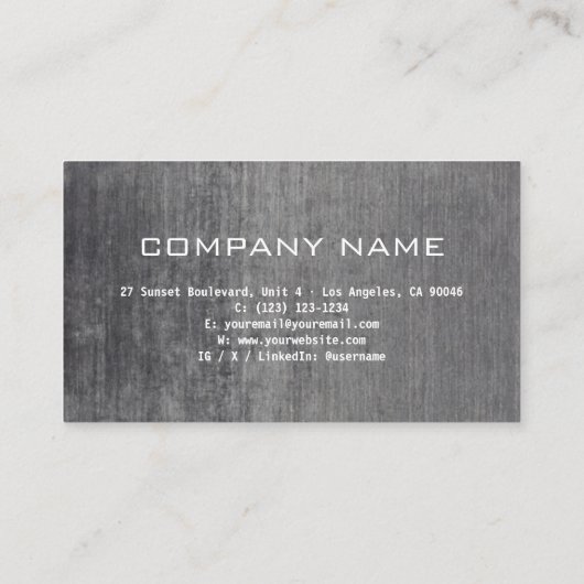 Carte De Visite Design professionnel gris blanc Code QR moderne (Dos)